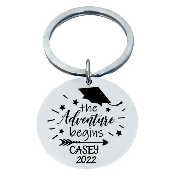 Personalized Engraved Graduation Keychain - Pick Style