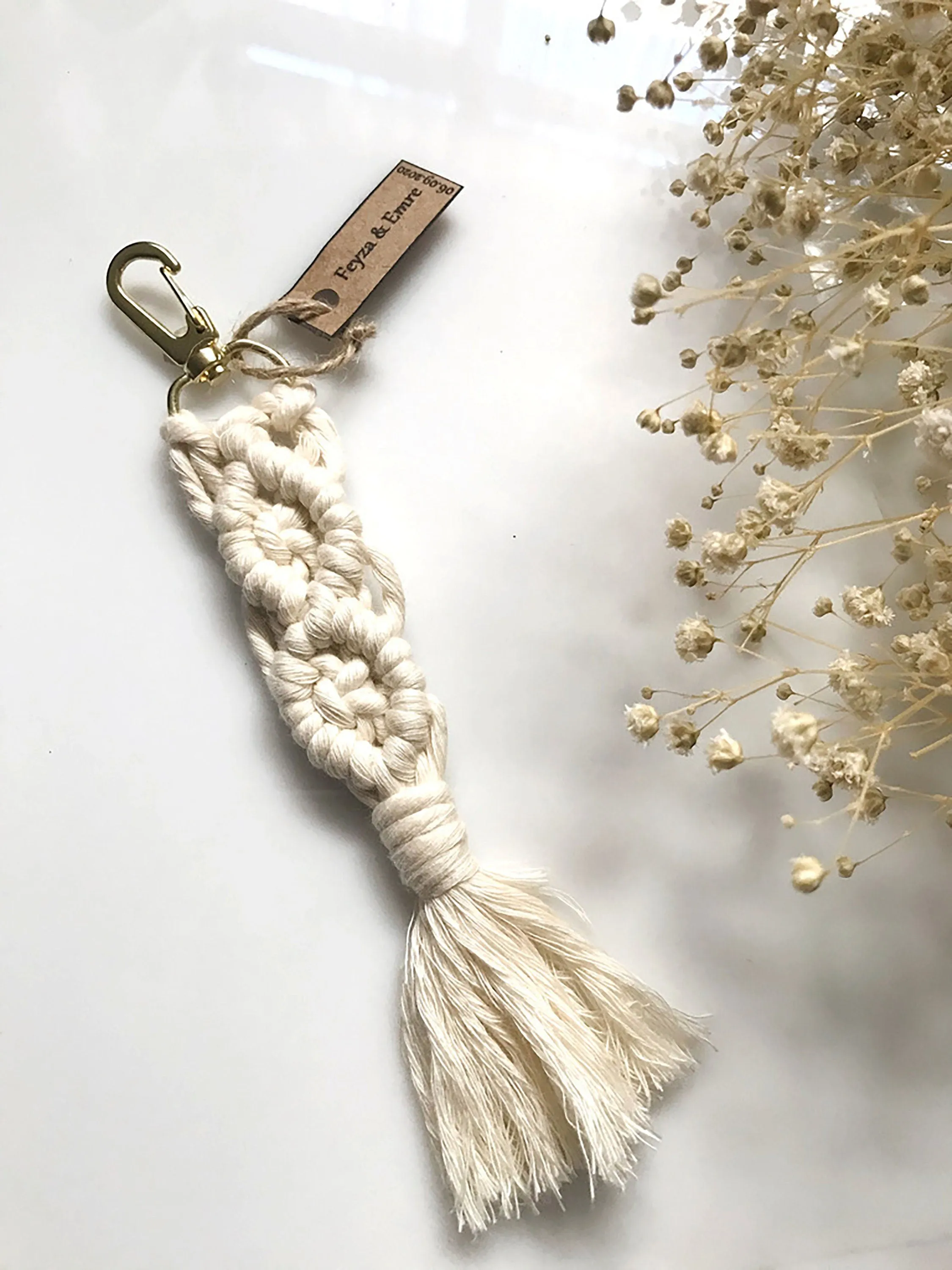 Personalized Macrame Keychains Wedding Favors, Boho Wedding Party Favors, Bridal Shower Party Bulk Gifts, Macrame Engagement Gift,