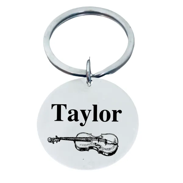 Personalized Violin Keychain