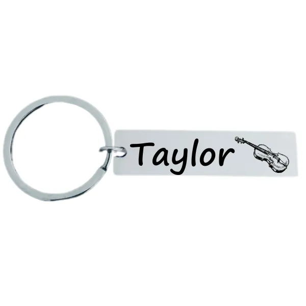 Personalized Violin Keychain