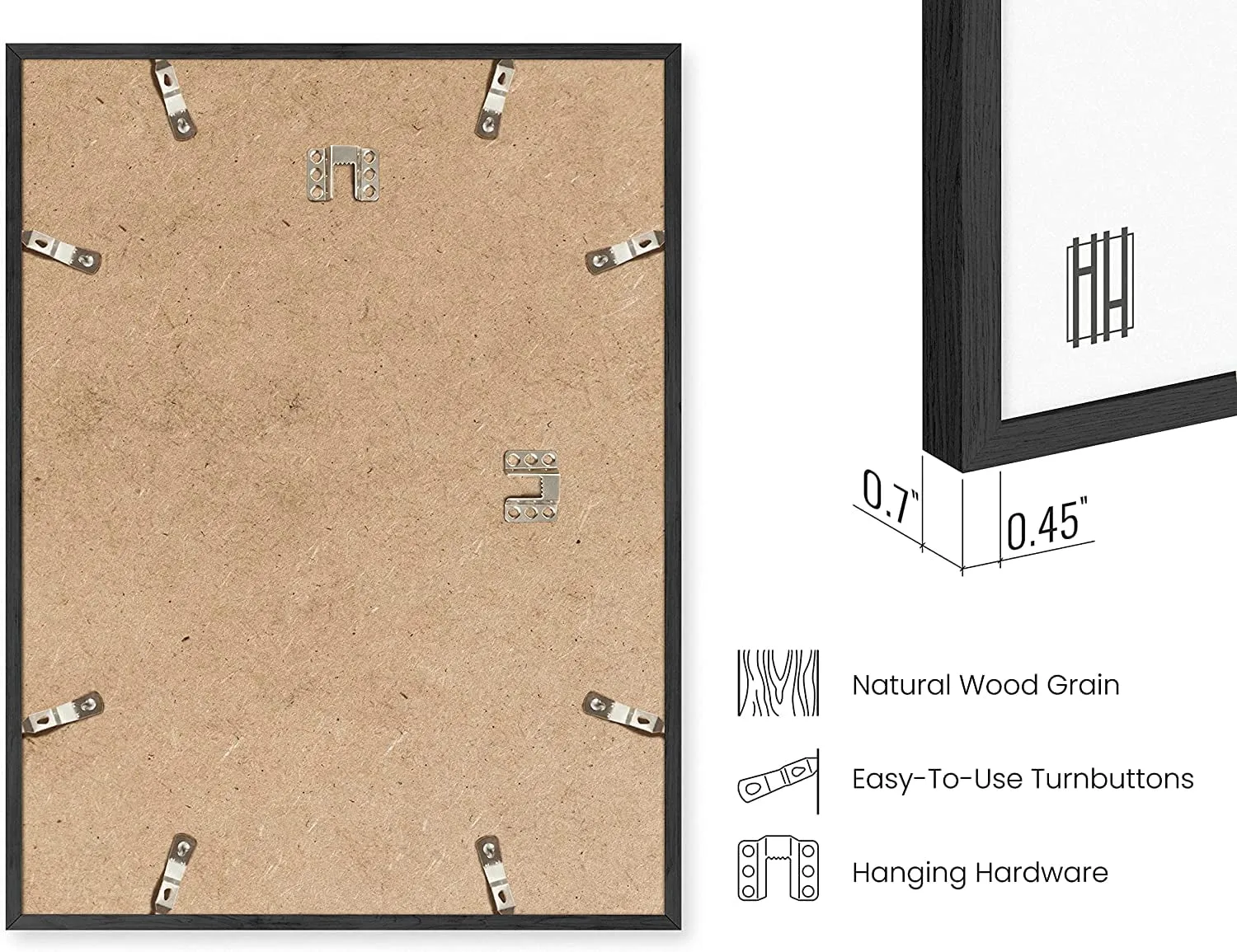 premium HAUS AND HUES 11x14 Black Frame Set of 9 a?? 11x14 Black Picture Frame That Comes Ready-to-hang, Black 11x14 Picture Frame Perfect for Hanging Vertically or Horizontally, 11x14 Frame Black Black 16 x 20