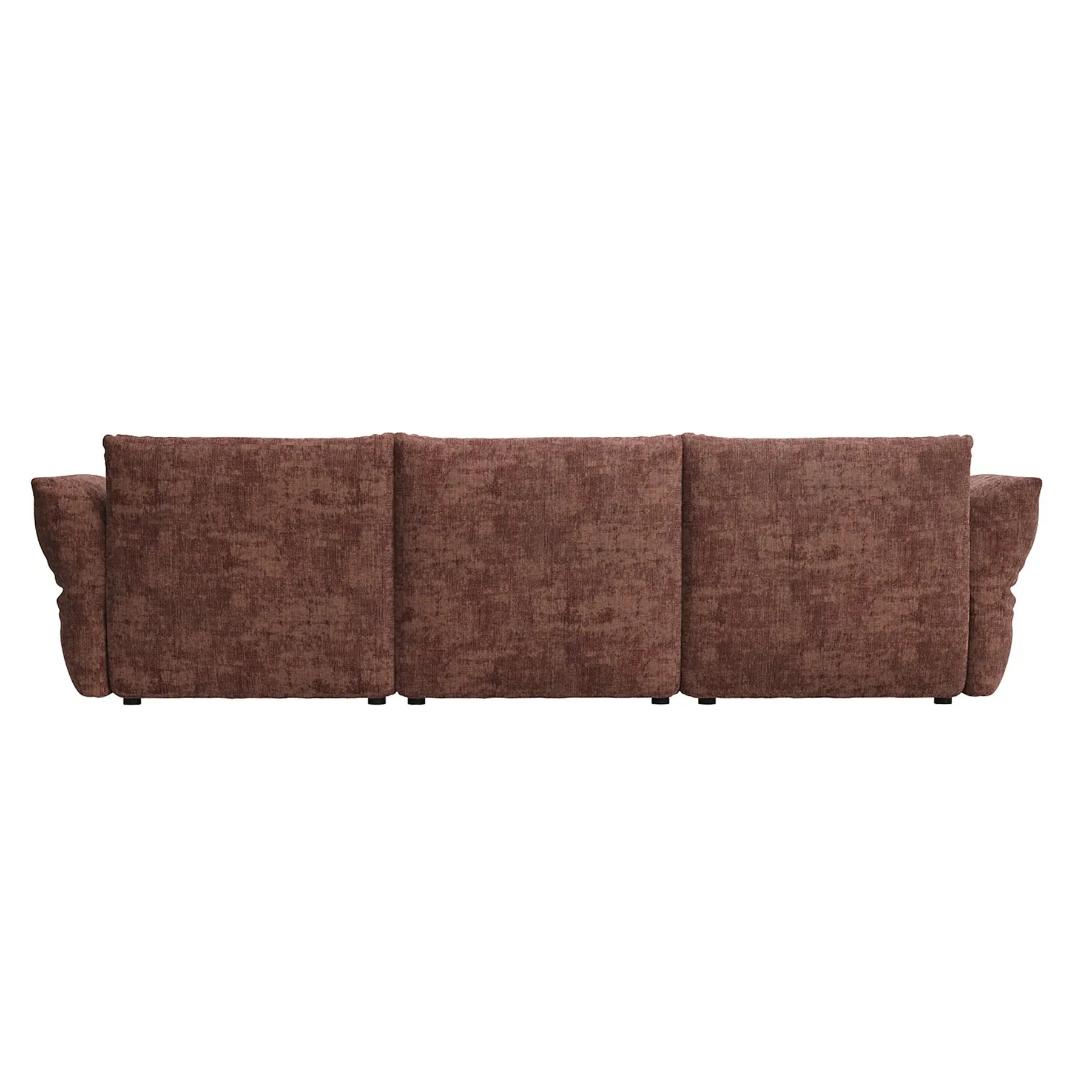 Puff Left Hand Chaise Sofa - Solo Auburn