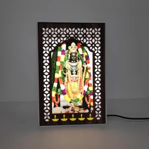 Regalo Casila Ayodhya Ram Lalla Photo 6X9 In Led Light Photo Frame Pooja Room Décor Lord Rama Table Top Religious Gift Table Top & Wall Hanging Usb Cable God Photo Frame With Light Plastic