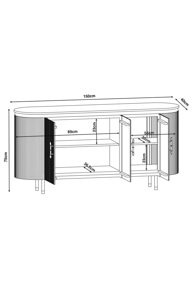 Ribbed Sideboard