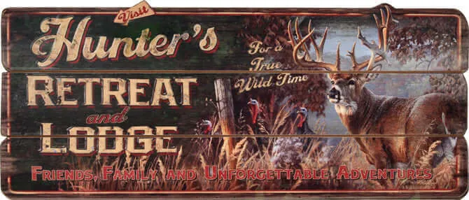 Rivers Edge Sure Catch Large Decorative Wood Signs