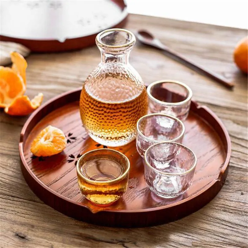 Round Cherry Wood Serving Tray