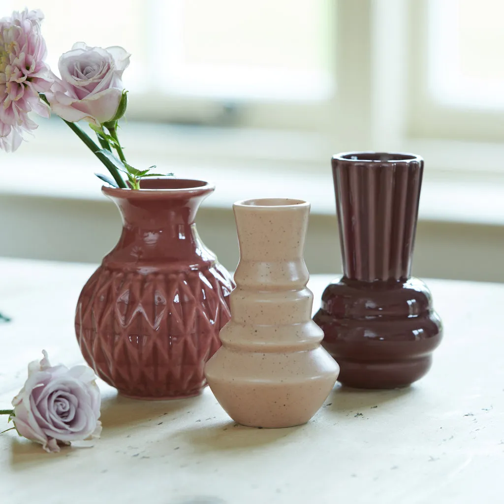 Samsurium Minibell - Set Of Three Vases - Rose