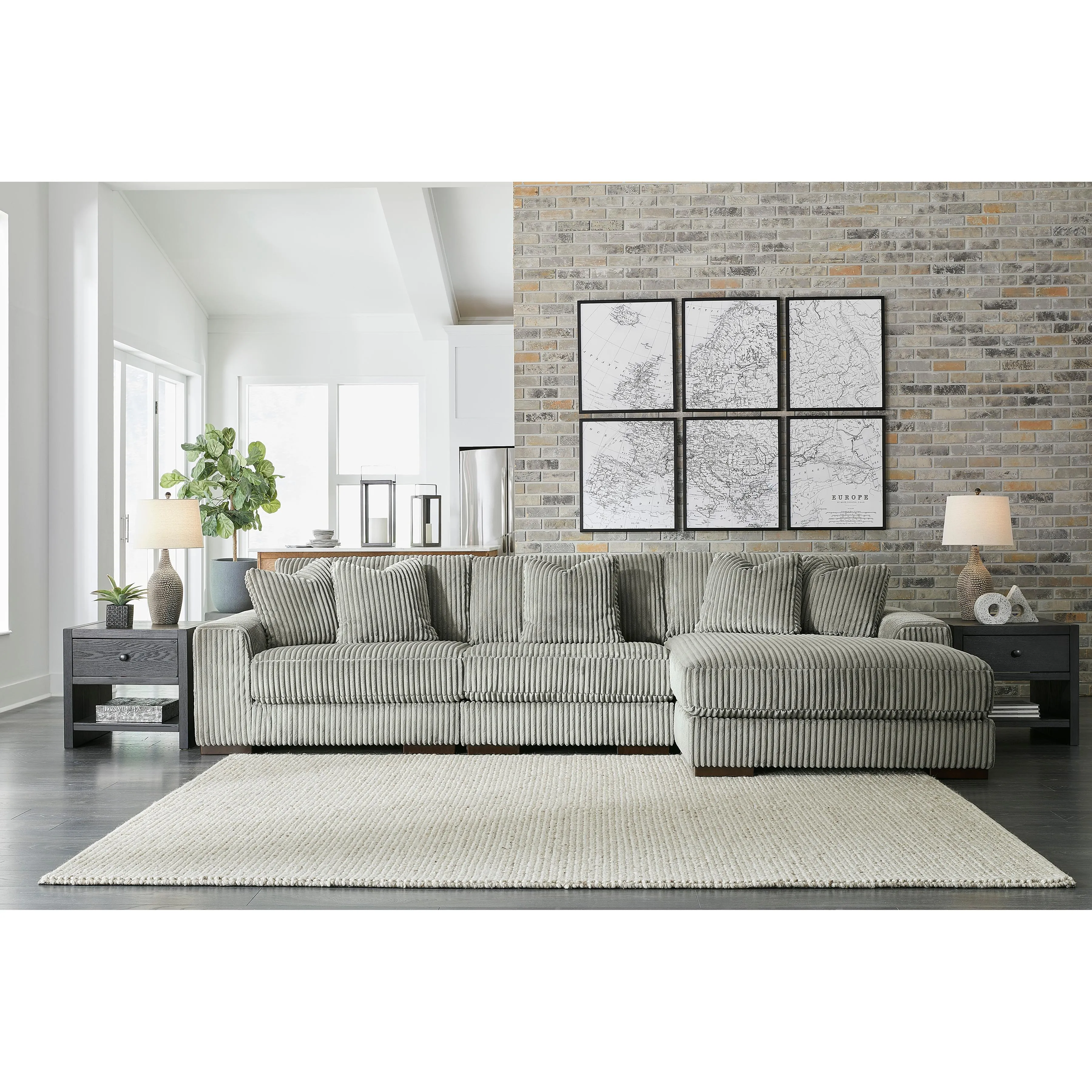 Signature Design by Ashley Lindyn Fabric 3 pc Sectional 2110564/2110546/2110517