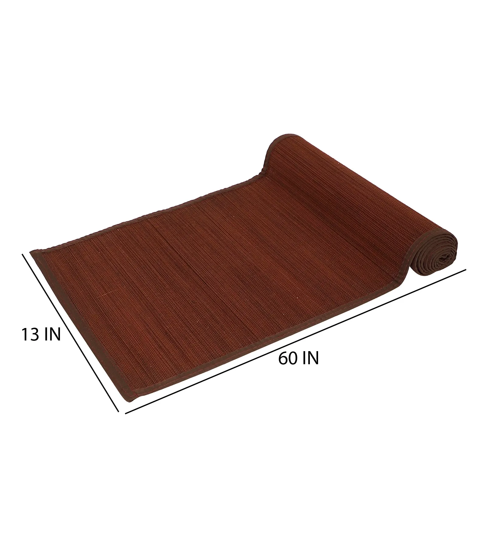 SILPAKARMAN Bamboo Dining Mats - Brown (Set of 13)