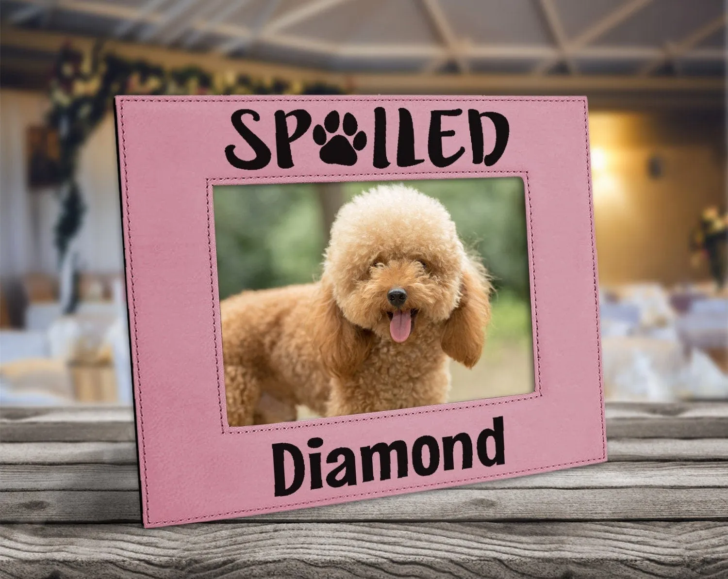 Spoiled Dog Mom Cat Lady Best Friend Pet Photo Frame 5x7 for Daughter Son Mothers Fathers Day Gift Birthday for New Adopted Puppy Kitten