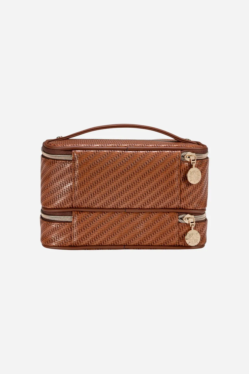 Stephanie Johnson Jenny Train Case in Rosewood Cognac