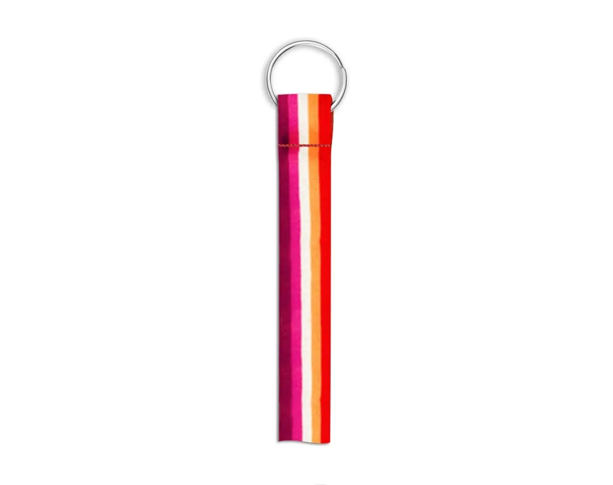 Sunset Lesbian Flag Lanyard Style Keychains