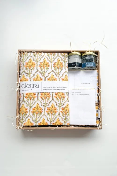 Sustainable Gratitude Hamper By Ekatra - Yellow Floral