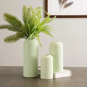 The Decor Mantra Modern Decorative Vases for Home Decor | Centerpieces | Kitchen | Office or Living Room with Unique Quality for Home Decor Center Table, Flowers Pot(Pack of 3 Green)