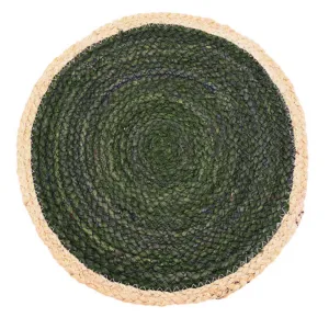 Walton & Co 35cm Olive Circular Jute Placemat With Border