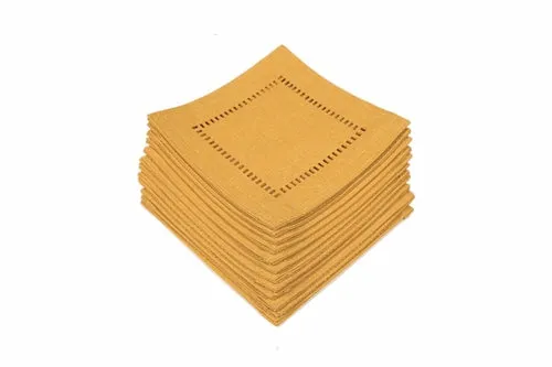 XD915918  Melrose Hemstitch Coaster 6"x6", Set of 12